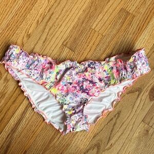 Victoria's Secret small White Ruffle Cheeky Bikini Bottoms